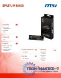 Dysk SPATIUM M450 1TB V1 M.2 PCIe4 3600/3000MB/s Dysk SPATIUM M450 1TB V1 M.2 PCIe4 3600/3000MB/s