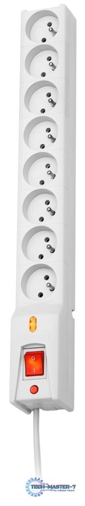 Listwa przeciwprzepięciowa LX 810, 1L, 1,5m, szara Listwa przeciwprzepięciowa LX 810, 1L, 1,5m, szara
