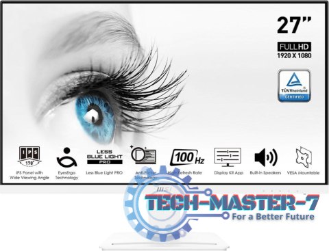 Monitor MSI PRO MP273AW (27" /IPS /100Hz /1920 x 1080 /Biały) Monitor MSI PRO MP273AW (27" /IPS /100Hz /1920 x 1080 /Biały)