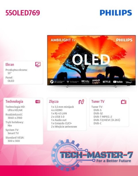 Telewizor 55 cali OLED 55OLED769/12 Telewizor 55 cali OLED 55OLED769/12