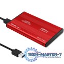 Obudowa na dysk HDD/SSD 2.5 cala SATA3 | USB 3.0 | Czerwona Obudowa na dysk HDD/SSD 2.5 cala SATA3 | USB 3.0 | Czerwona