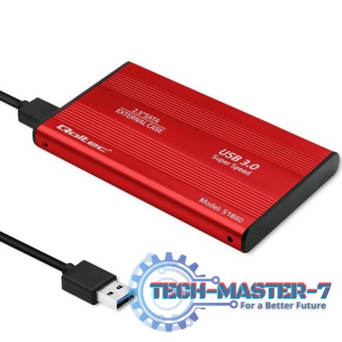 Obudowa na dysk HDD/SSD 2.5 cala SATA3 | USB 3.0 | Czerwona Obudowa na dysk HDD/SSD 2.5 cala SATA3 | USB 3.0 | Czerwona
