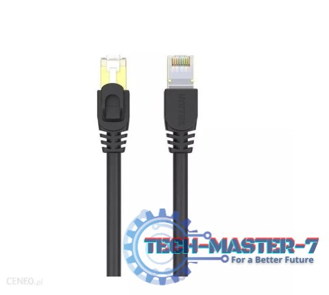 Patchcord Cat.7 SSTP (8P8C) RJ45, 10M, C1813EBK Czarny Patchcord Cat.7 SSTP (8P8C) RJ45, 10M, C1813EBK Czarny