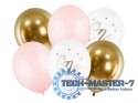 Balony urodzinowe Pastel Pale Pink biały złoty różowy 30cm 5 sztuk Balony urodzinowe Pastel Pale Pink biały złoty różowy 30cm 5 sztuk