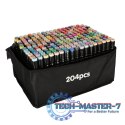 Markery dwustronne mazaki alkoholowe w etui 204 + podstawka Markery dwustronne mazaki alkoholowe w etui 204 + podstawka