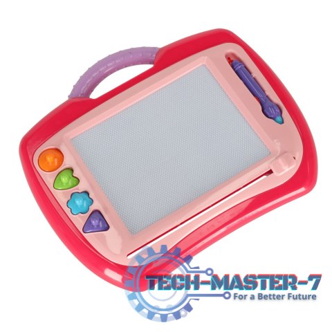 Tablica magnetyczna tablet do rysowania znikopis stempelki różowy XL Tablica magnetyczna tablet do rysowania znikopis stempelki różowy XL