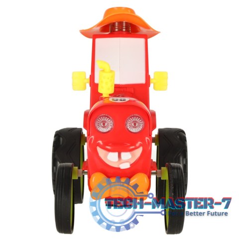 Traktor ciągnik zdalnie sterowany na pilota RC skaczący tańczący dźwięk czerwony Traktor ciągnik zdalnie sterowany na pilota RC skaczący tańczący dźwięk czerwony