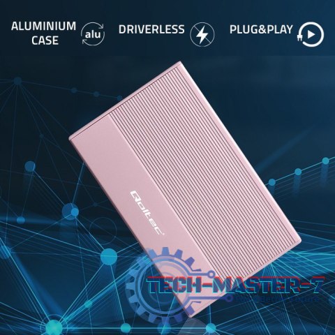 Obudowa | Kieszeń na dysk SSD HDD 2.5 cala | SATA | USB 3.0 | Super speed 5Gb/s | 2TB | Różowy Obudowa | Kieszeń na dysk SSD HDD 2.5 cala | SATA | USB 3.0 | Super speed 5Gb/s | 2TB | Różowy