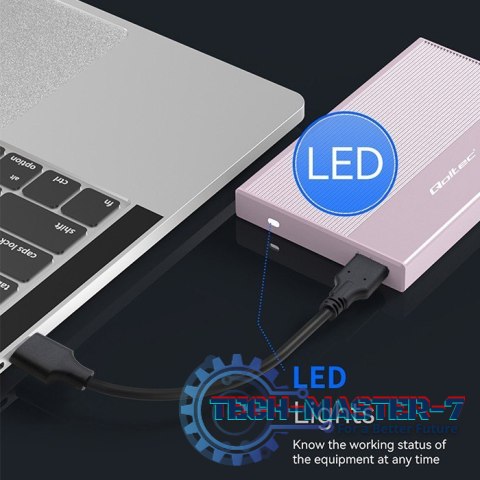 Obudowa | Kieszeń na dysk SSD HDD 2.5 cala | SATA | USB 3.0 | Super speed 5Gb/s | 2TB | Różowy Obudowa | Kieszeń na dysk SSD HDD 2.5 cala | SATA | USB 3.0 | Super speed 5Gb/s | 2TB | Różowy