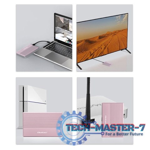 Obudowa | Kieszeń na dysk SSD HDD 2.5 cala | SATA | USB 3.0 | Super speed 5Gb/s | 2TB | Różowy Obudowa | Kieszeń na dysk SSD HDD 2.5 cala | SATA | USB 3.0 | Super speed 5Gb/s | 2TB | Różowy