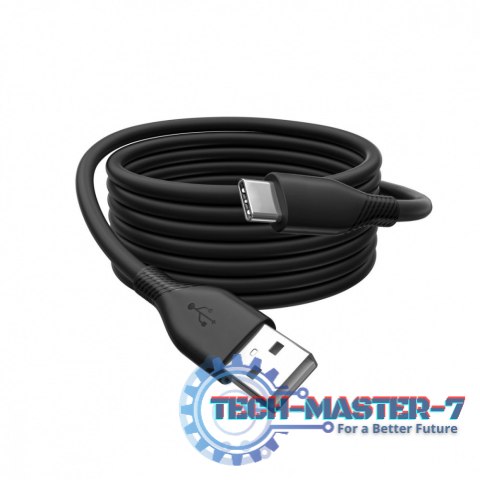 Kabel zasilający silikonowy USB-A - USB-C, USB 2.0 60W, 1m Czarny Kabel zasilający silikonowy USB-A - USB-C, USB 2.0 60W, 1m Czarny