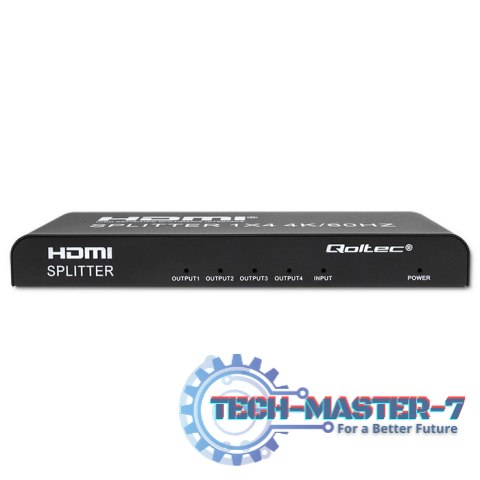 Aktywny rozdzielacz Splitter 4 x HDMI 4K x 2K | 6Gb/s | 60Hz Aktywny rozdzielacz Splitter 4 x HDMI 4K x 2K | 6Gb/s | 60Hz