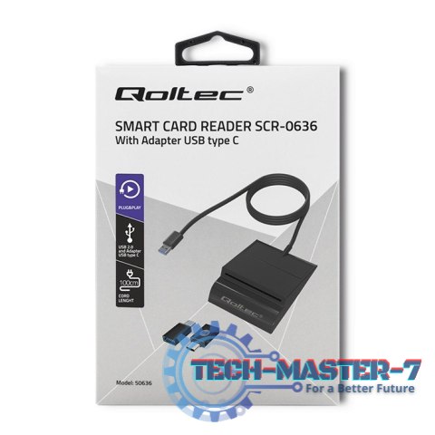 Inteligentny czytnik chipowych kart ID SCR-0636 | USB typu C Inteligentny czytnik chipowych kart ID SCR-0636 | USB typu C
