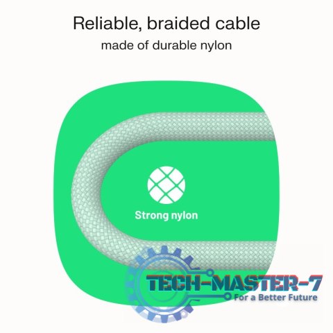 Kabel USB-C-USB-C PowerStream 100W oplot 1,2m biały Kabel USB-C-USB-C PowerStream 100W oplot 1,2m biały