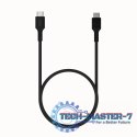 Kabel USB-C-USB-C PowerStream 100W oplot 1,2m czarny Kabel USB-C-USB-C PowerStream 100W oplot 1,2m czarny