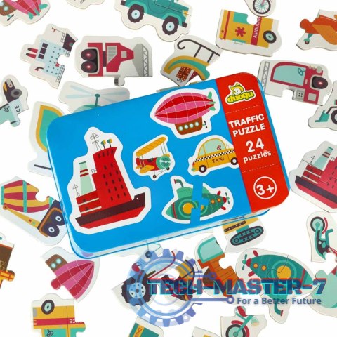 Puzzle w puszce pojazdy 24 puzzle Puzzle w puszce pojazdy 24 puzzle