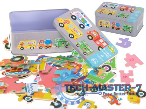 Puzzle w puszce pojazdy 30 puzzli Puzzle w puszce pojazdy 30 puzzli
