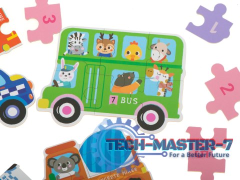Puzzle w puszce pojazdy 30 puzzli Puzzle w puszce pojazdy 30 puzzli