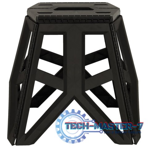 Taboret składany krzesełko turystyczne kempingowe przenośne 40 cm czarny Taboret składany krzesełko turystyczne kempingowe przenośne 40 cm czarny