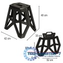 Taboret składany krzesełko turystyczne kempingowe przenośne 40 cm czarny Taboret składany krzesełko turystyczne kempingowe przenośne 40 cm czarny