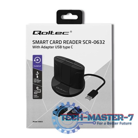 Inteligentny czytnik chipowych kart ID SCR-0632 | USB typu C Inteligentny czytnik chipowych kart ID SCR-0632 | USB typu C