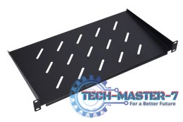 Półka rack 1U do szaf wiszących czarna 25 cm