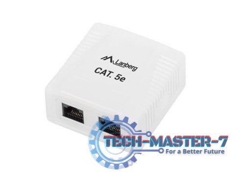 Gniazdo natynkowe 2x RJ45 Kat.5E białe Gniazdo natynkowe 2x RJ45 Kat.5E białe