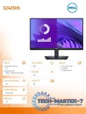 Monitor E2425HS 23.8 cala VA LED FHD/(1920x1080)/16:9/DP/HDMI/VGA/Głośniki/3Y Monitor E2425HS 23.8 cala VA LED FHD/(1920x1080)/16:9/DP/HDMI/VGA/Głośniki/3Y