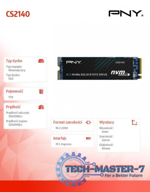 Dysk SSD 1TB M.2 2280 BULK M280CS2140-1TB-SI Dysk SSD 1TB M.2 2280 BULK M280CS2140-1TB-SI