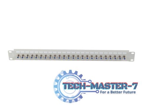 Patch panel 24 porty 19 cali gniazdo Typ F beczka szary Patch panel 24 porty 19 cali gniazdo Typ F beczka szary