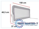 Barierka osłona ochronna do łóżka otwierana 150cm szara Barierka osłona ochronna do łóżka otwierana 150cm szara