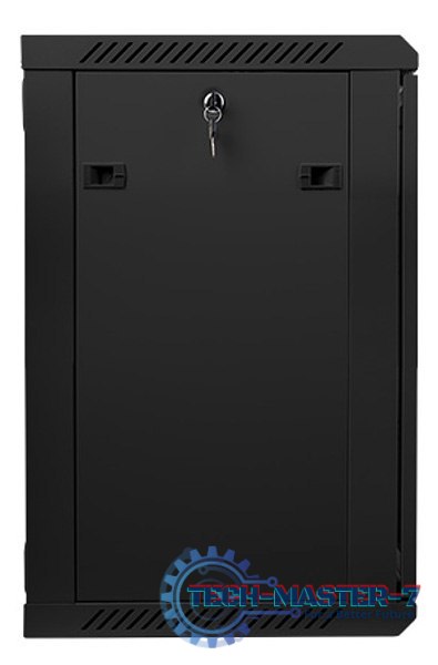 Szafa instalacyjna wisząca 19'' 15U 600X450mm czarna (drzwi szklane) Szafa instalacyjna wisząca 19'' 15U 600X450mm czarna (drzwi szklane)