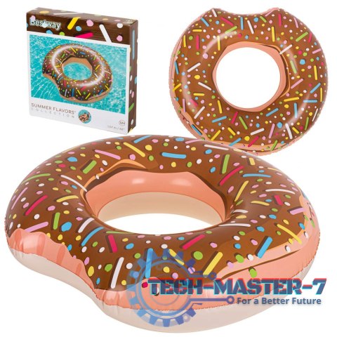 Kółko do pływania koło dmuchane BESTWAY 36188 donut brązowe 107cm Kółko do pływania koło dmuchane BESTWAY 36188 donut brązowe 107cm