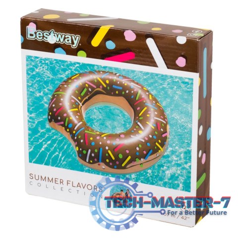 Kółko do pływania koło dmuchane BESTWAY 36188 donut brązowe 107cm Kółko do pływania koło dmuchane BESTWAY 36188 donut brązowe 107cm