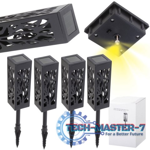 Lampa solarna ogrodowa ażurowa latarenka lamion LED czujnik zmierzchu wbijana 4szt. Lampa solarna ogrodowa ażurowa latarenka lamion LED czujnik zmierzchu wbijana 4szt.
