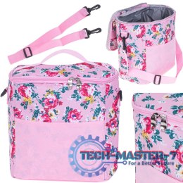 Torba termiczna na lunch jedzenie na piknik 11L różowa