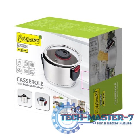 Garnek ze składanymi uchwytami 20cm, 3,2l MR-3530-20 Garnek ze składanymi uchwytami 20cm, 3,2l MR-3530-20