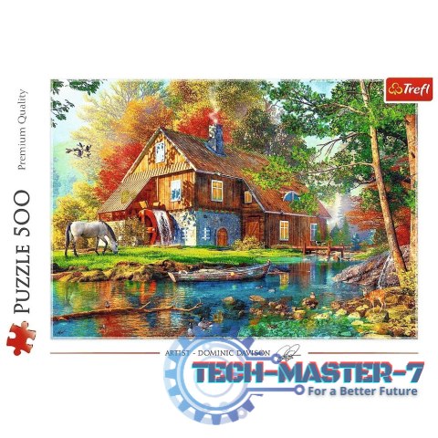 Puzzle 500 elementów Chatka nad rzeką Puzzle 500 elementów Chatka nad rzeką
