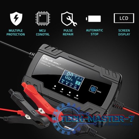 Inteligentna mikroprocesorowa ładowarka 12V 8A | 24V 4A |Prostownik z funkcją naprawy do akumulatora AGM GEL | LCD Inteligentna mikroprocesorowa ładowarka 12V 8A | 24V 4A |Prostownik z funkcją naprawy do akumulatora AGM GEL | LCD