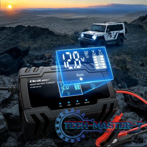 Inteligentna mikroprocesorowa ładowarka 12V 8A | 24V 4A |Prostownik z funkcją naprawy do akumulatora AGM GEL | LCD Inteligentna mikroprocesorowa ładowarka 12V 8A | 24V 4A |Prostownik z funkcją naprawy do akumulatora AGM GEL | LCD