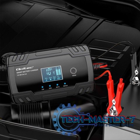 Inteligentna mikroprocesorowa ładowarka 12V 8A | 24V 4A |Prostownik z funkcją naprawy do akumulatora AGM GEL | LCD Inteligentna mikroprocesorowa ładowarka 12V 8A | 24V 4A |Prostownik z funkcją naprawy do akumulatora AGM GEL | LCD
