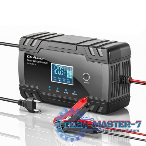 Inteligentna mikroprocesorowa ładowarka 12V 8A | 24V 4A |Prostownik z funkcją naprawy do akumulatora AGM GEL | LCD Inteligentna mikroprocesorowa ładowarka 12V 8A | 24V 4A |Prostownik z funkcją naprawy do akumulatora AGM GEL | LCD