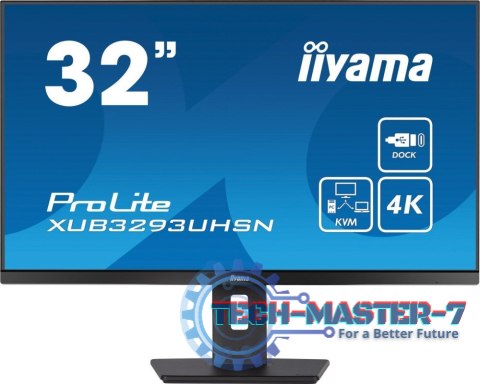 Monitor IIYAMA XUB3293UHSN-B5 (31.5" /IPS /60Hz /3840 x 2160 /Czarny) Monitor IIYAMA XUB3293UHSN-B5 (31.5" /IPS /60Hz /3840 x 2160 /Czarny)