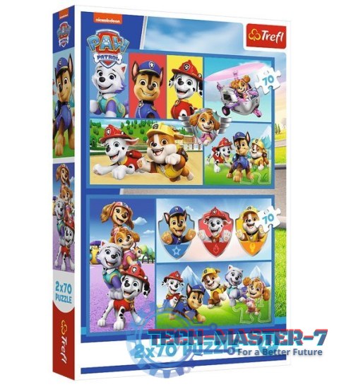 Puzzle 2x70 elementów Psi Patrol rządzi Puzzle 2x70 elementów Psi Patrol rządzi