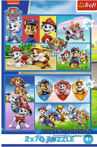 Puzzle 2x70 elementów Psi Patrol rządzi Puzzle 2x70 elementów Psi Patrol rządzi