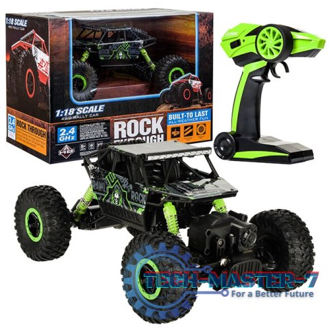 Samochód zdalnie sterowany na pilota RC Rock Crawler HB 2,4GHz 1:18 zielony Samochód zdalnie sterowany na pilota RC Rock Crawler HB 2,4GHz 1:18 zielony