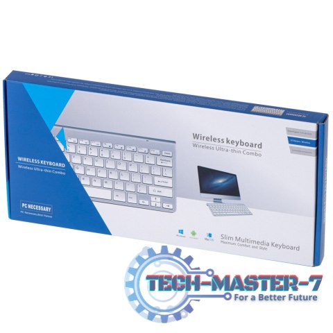 Klawiatura bezprzewodowa bluetooth Smart TV srebrna Klawiatura bezprzewodowa bluetooth Smart TV srebrna
