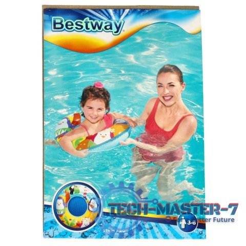 Kółko do pływania koło dmuchane pingwinek 51cm BESTWAY 36113 Kółko do pływania koło dmuchane pingwinek 51cm BESTWAY 36113