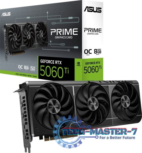 Karta graficzna ASUS PRIME RTX 5060 TI 8GB OC (90YV0MP0-M0NA00) Karta graficzna ASUS PRIME RTX 5060 TI 8GB OC (90YV0MP0-M0NA00)