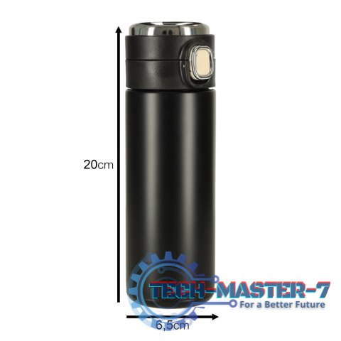 Kubek bidon termiczny z ustnikiem termos LED 420ml czarny Kubek bidon termiczny z ustnikiem termos LED 420ml czarny